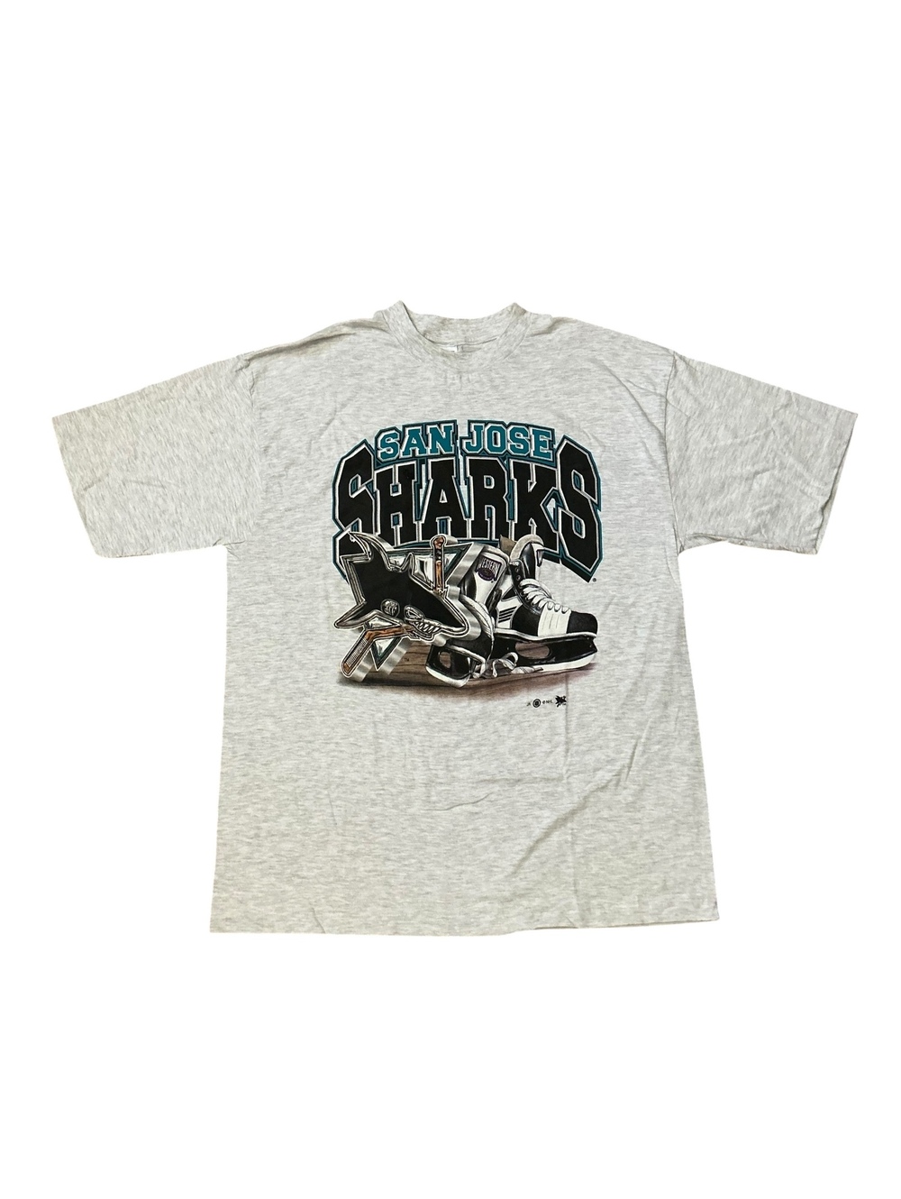 Vintage 90s San Jose Sharks NHL Tee XL Single Stitch NWOT
